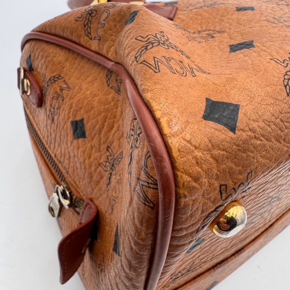 MCM Visteps Boston Bag Cognac - Picture 6 of 11